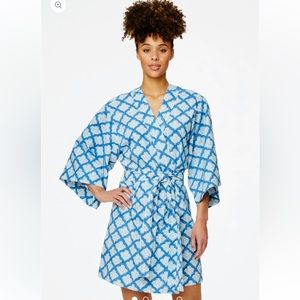 Roller Rabbit Kimono Blue Robe NWOT